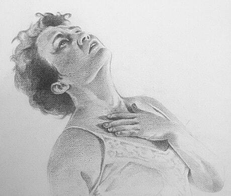 Study for Journey to Acceptance (Early Closeup) | graphite| 2018 Study for Journey to Acceptance (Early Closeup) | graphite| 2018